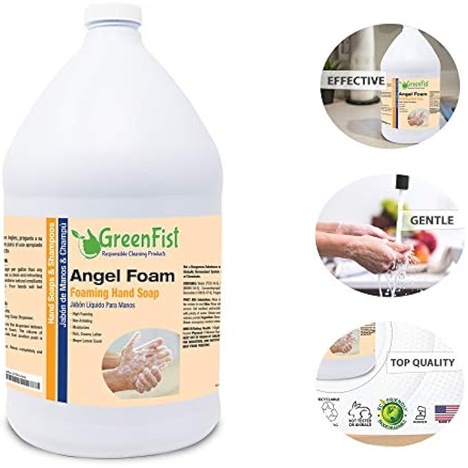 GreenFist FOAMING HAND WASH SOAP [ FOAM REFILL ] LEMON SCENT, 128 OUNCE (1 GALLON) - Image 5